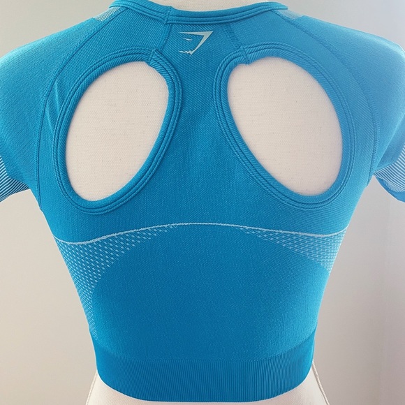 Gymshark Blue Cropped Gym Tank - Picture 10 of 11